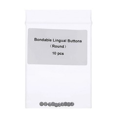 10 Pcs/Pack Orthodontic Ortho Dental Round Bondable Lingual Buttons Mesh Base