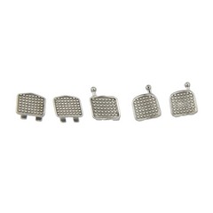 Dental Orthodontic Metal Brackets Braces MIM MBT 018 345 Hooks Mini Twin Black