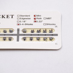 Orthodontic Dental 0.22” Slot Brackets Braces Metal Standar/Mini Roth 345 Hooks
