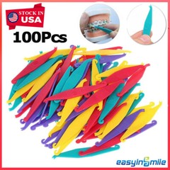 100XDental Orthodontic Elastic Placer Rubber Bands Extractor Ligature Ties Hooks