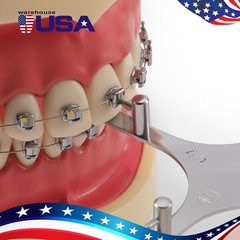 Dental Orthodontic Bracket Stainless Steel Positioner Placement Gauge Instrument