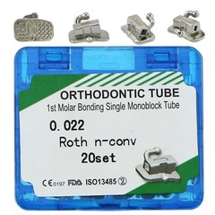 US Dental Ortho Monoblock/Conv Buccal Tubes 022 1st 2nd Molar MBT Roth Tube 2G