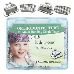 tubos de ortodoncia Orthodontic Molar Tubes Brackets Buccal Roth MBT 022 1st 2nd
