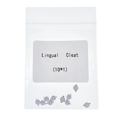 10PCS Dental Orthodontic Lingual Buttons Bondable round/rectangular Mesh Base