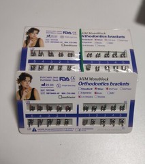 40 Sets Dental Metal Bracket MIM Monoblock Mini Roth 018 345 hooks Mesh Base
