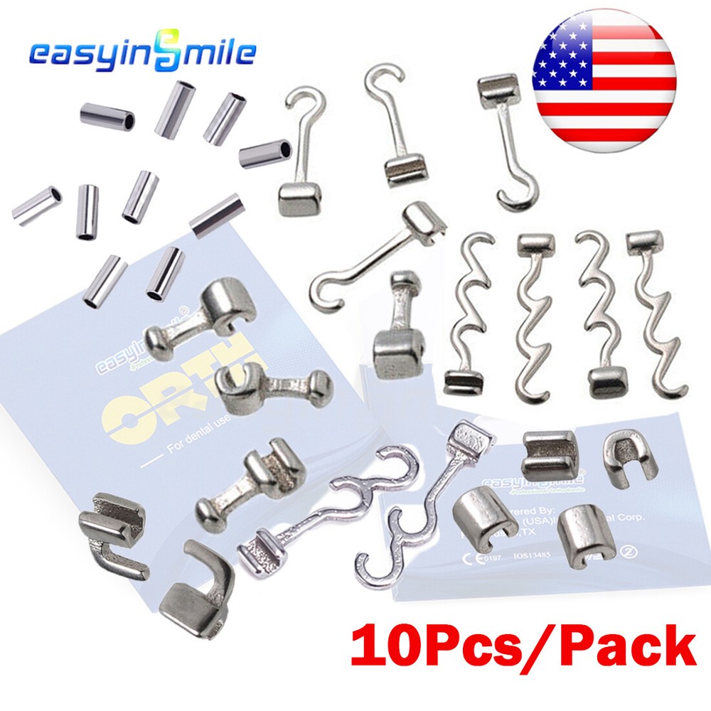 Dental Orthodontic Crimpable hooks Long/Short/Left/Right/Cross/Stops For bracket