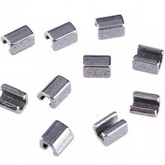 50 Pcs Dental Orthodontic Crimpable Stop Hooks Round Hole Wire Bracket End