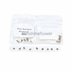 100 Pcs Dental Direct Bond Eyelets Rectangular Crimpable Hook Lingual Buttons