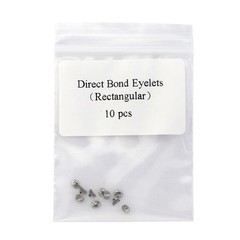 100 Pcs Dental Orthodontic Direct Bond Eyelets Round Rectamgular Lingual Button
