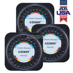 5 Pack AZDENT Dental Orthodontic Ceramic Bracket Braces Roth .022 Hooks 3 4 5