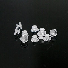Orthodontic Dental Bondable Clear Ceramic Lingual Button Round/Rectangular Base