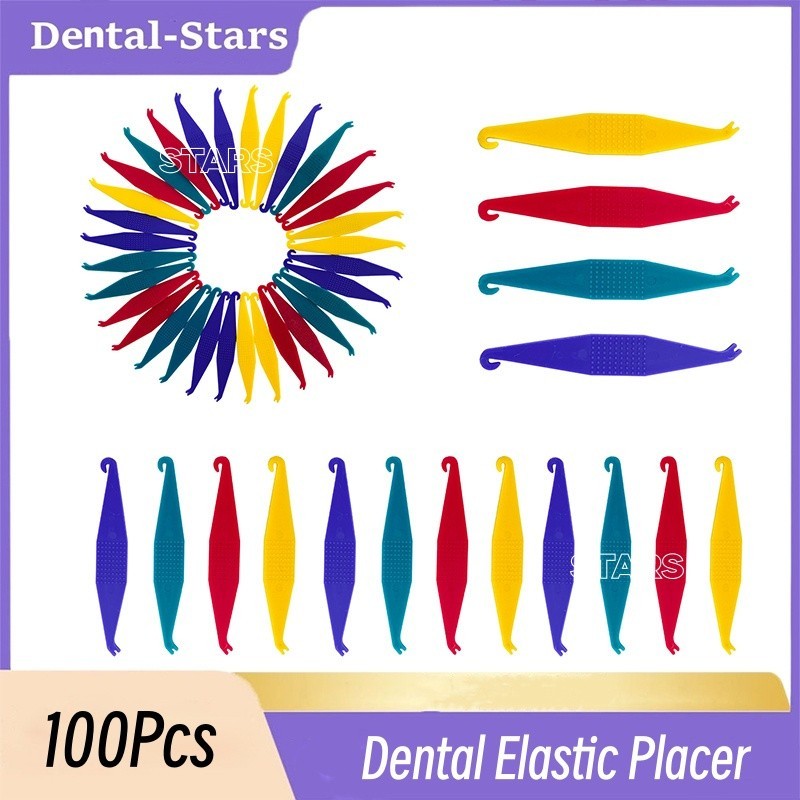 100 Pcs Dental Orthodontic Elastic Placer Hooks For Braces Elastic Rubber Bands