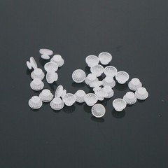 US 100Pcs Ortho Lingual Buttons Dental Ceramic/Metal, Bondable, Round Mesh Base