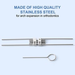 5X Dental Ortho Expansion Screw Hyrax Rapid Palatal Expander 8/11mm + 5pcs Key
