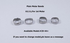 Dental Ortho 1st Molar Bands 022 Plain Band Buccal Tube U1L1 Lingual Cleat 29-43