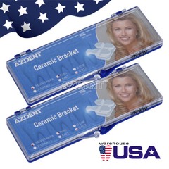 AZDENT Dental Orthodontic Clear Ceramic Brackets Braces Roth. 022 Hooks 3 4 5