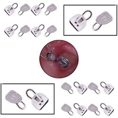 Dental Orthodontic Lingual Buttons Traction Hook Round Rectangular 10pcs/pack