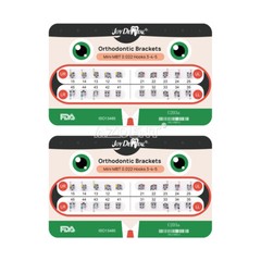10X AZDENT Dental Ortho Brackets Braces Mini/Standard MBT/Roth 022 Hooks 3-4-5