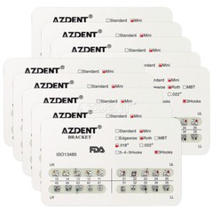 10 Packs Dental Orthodontic Standard/ Min Brackets Roth/MBT/Edgewise With Hooks