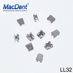 10Pcs MacDent Dental Orthodontic Metal Brackets Mesh Mini Roth 022 Hooks In Bulk