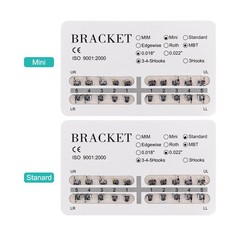 Dental Orthodontic Edgewise Brackets Mini/Standard MBT/Roth 018 /022 Hooks 3-4-5
