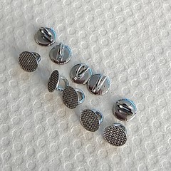 Dental Orthodontic Lingual Buttons Direct Bond Eyelets Round Mesh Base Brackets