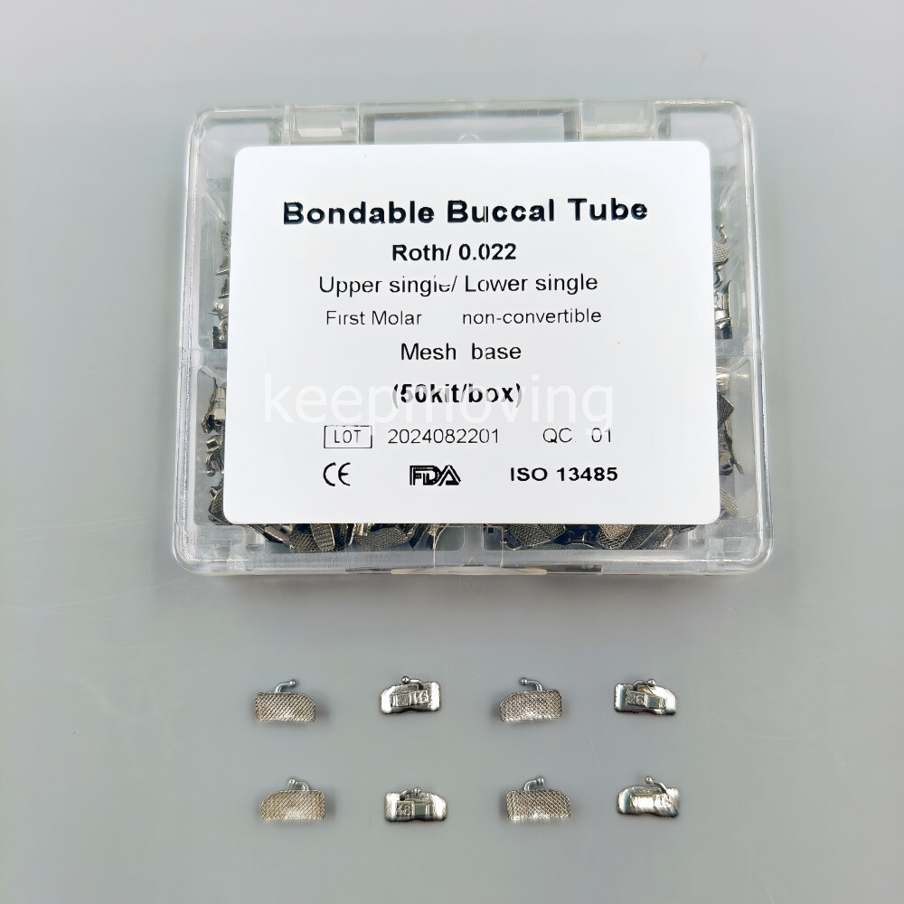 50 Sets Dental Orthodontic Buccal Tube 1st 2nd Molar Roth/MBT 022 Mesh Base