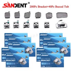 200pcs Dental Orthodontic Self-Ligating Brackets Braces Roth 022 w/ 345 Hooks