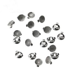 100Pcs Dental Cleat Double Wing Ortho Bonding Round Lingual Button Mesh Base