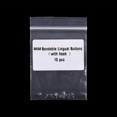 Dental Orthodontics MIM Bondable Lingual Buttons with Hook Round Mesh Base