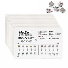 MacDent Dental Orthodontic Metal Brackets Brace Mini Roth MBT Standard 022/018H