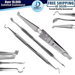 3Pcs Orthodontic Braces Placement Molar Band Seater, Ligature TwirlOn & Tweezer