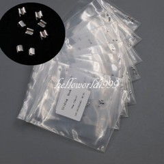 100 Pcs 10 Packs Dental Orthodontic Crimpable Hook Split Sliding Stops General