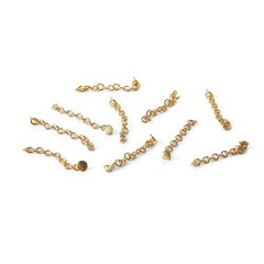 10pcs AZDENT Cadena de Botones Linguales Color Oro para Ortodoncia Dental