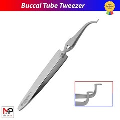 Ortho Buccal Tube Tweezers 5.5″ | Reverse Action Forceps for Bracket Set of 10