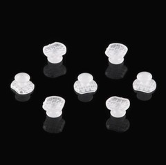 Dental Orthodontic Ceramic Transparent Lingual Button Rectangular Mesh Base