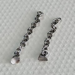 Dental Orthodontic Traction Button Chain Mesh Base Rectangle Silvery