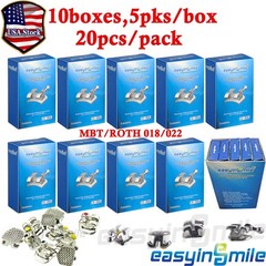 50Pack Dental Braces MBT/Roth Mini Orthodontic Metal Bracket 022 018” 345 Hooks