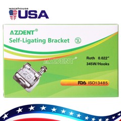 Dental Orthodontic Passive Self-ligating Brackets Braces Mini Roth.022 Hooks 345