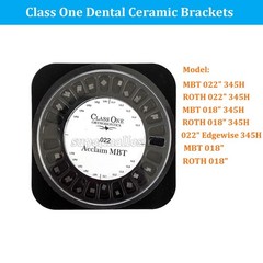 Class One Dental Orthodontic Ceramic Bracket Braces MBT/ROTH 022/ 018 345 Hooks