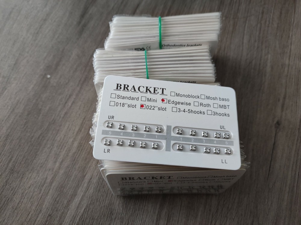 100Sets Dental Orthodontics Brackets Standard Edgewise 022 Slot No Hook