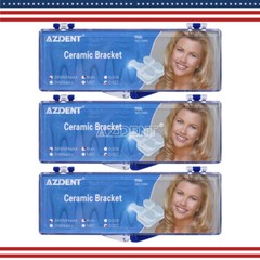 Dental Orthodontic Ceramic Brackets 5*5 Braces Roth.022 Hooks 3-4-5 AZDENT