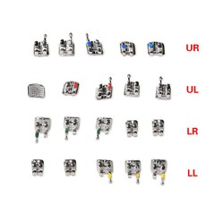 10 Packs/200pcs YOKA ORTHO Metal Mini MBT 022 Slot Bracket 345 Hooks #1 Type USA