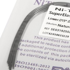 100pc Dental Ortho Niti Natural Form Super Elastic Rectangular Arch Wires 19x25L