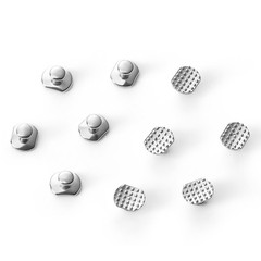 10pcs Dental Orthodontic Lingual Button Bondable Rectangular Monoblock