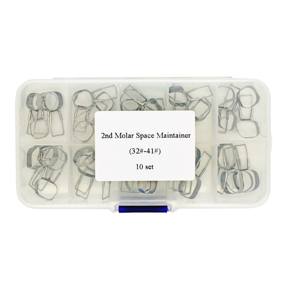 10 Sets Dental 2nd Molar Space Maintainer Brace Preformed 32#-41# Band and Loop
