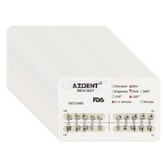 10 Packs AZDENT Dental Orthodontic Brackets Braces Metal Mini Roth.022 Hooks 345