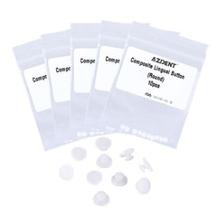 10pcs Dental Orthodontic Composite Ceramic Lingual Buttons Bondable Round Base