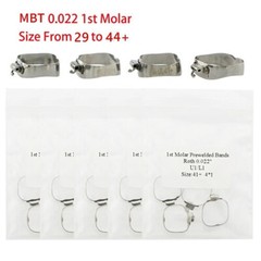 40x Dental Orthodontic Bands Pre-Welded Buccal Tubes First Molar MBT 022 #29-#44
