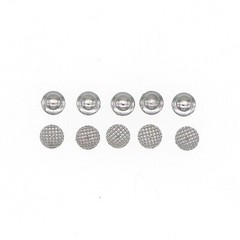 US 100Pcs Dental Ortho Lingual Buttons Ceramic/Metal Bondable Round Mesh Base